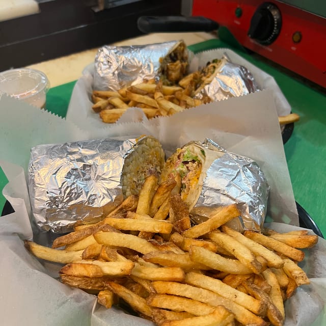 1 Burrito, Fries & Drink.