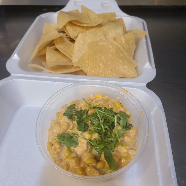 Street Corn Dip With Chips.