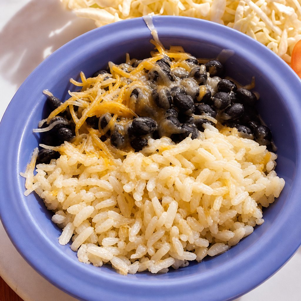 Black Beans or Refried Beans.